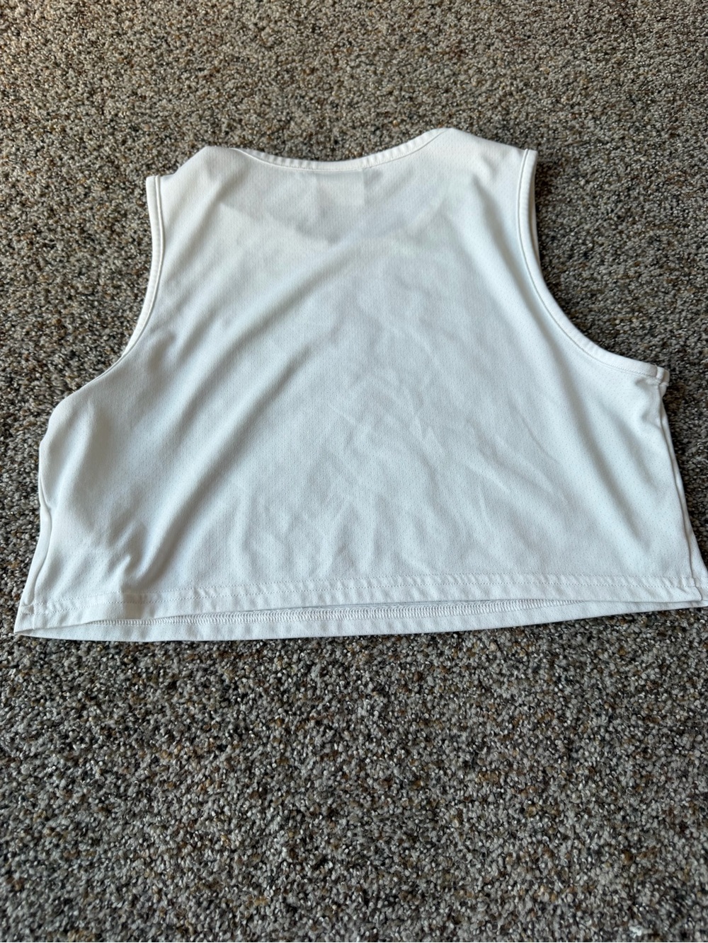 Gymshark Training Crop Tank White XS Mesh Sleeveless Workout Athletic Top - Picture 3 of 3